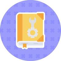 User manual Flat Sticker Icon vector