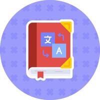Language learning Flat Sticker Icon vector