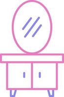 Dressing Table Linear Two Colour Icon vector