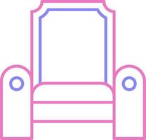 trono lineal dos color icono vector
