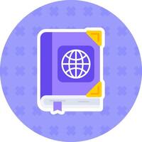 Atlas Flat Sticker Icon vector