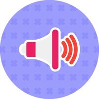 Volume up Flat Sticker Icon vector