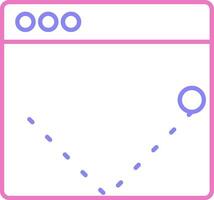 Bounce Rate Linear Two Colour Icon vector