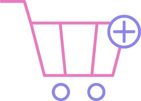 Add To Cart Linear Two Colour Icon vector