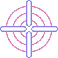 Target Linear Two Colour Icon vector
