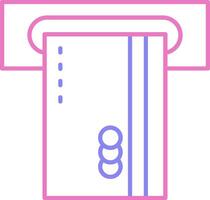 Insert Card Linear Two Colour Icon vector