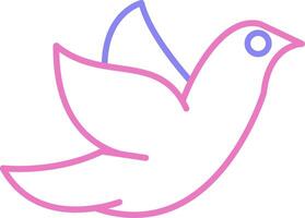 Dove Linear Two Colour Icon vector