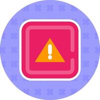 Alert Flat Sticker Icon vector