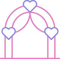 Wedding Arch Linear Two Colour Icon vector