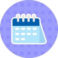 Calender Flat Sticker Icon vector