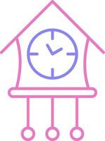 Cuckoo Clock Linear Two Colour Icon vector