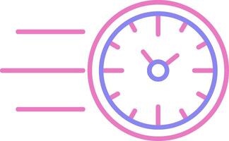 Fast Time Linear Two Colour Icon vector