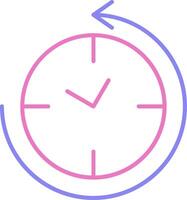 Anti Clockwise Linear Two Colour Icon vector