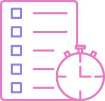 Track Of Time Linear Two Colour Icon vector