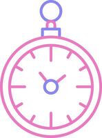 Pocket Watch Linear Two Colour Icon vector