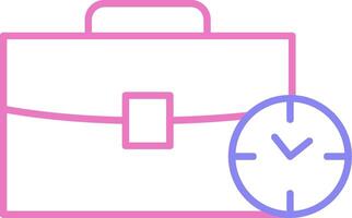 Office Time Linear Two Colour Icon vector
