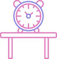 Table Watch Linear Two Colour Icon vector