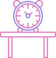 Table Watch Linear Two Colour Icon vector