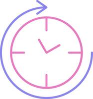 Clockwise Linear Two Colour Icon vector