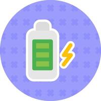 Battery Flat Sticker Icon vector