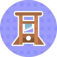 Guilotine Flat Sticker Icon vector