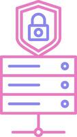 Data Protection Linear Two Colour Icon vector