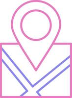 Location Linear Two Colour Icon vector