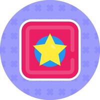 Star Flat Sticker Icon vector
