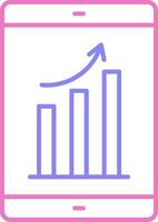 Growth Linear Two Colour Icon vector