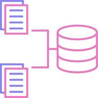 Data Collection Linear Two Colour Icon vector