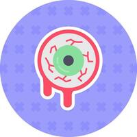 Eyes Flat Sticker Icon vector