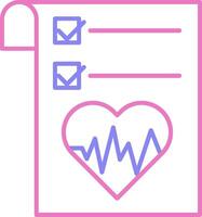 Health Graph Linear Two Colour Icon vector
