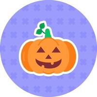 calabaza plano pegatina icono vector