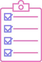 Checklist Linear Two Colour Icon vector