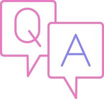 Question And Answer Linear Two Colour Icon vector