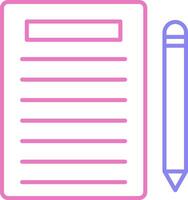 Notes Linear Two Colour Icon vector