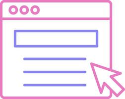 Web Portal Linear Two Colour Icon vector