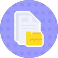 Archive Flat Sticker Icon vector