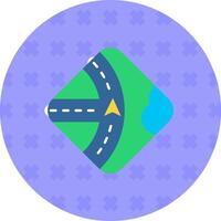 Navigation Flat Sticker Icon vector