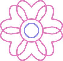 Sakura Linear Two Colour Icon vector