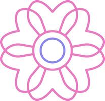 Sakura Linear Two Colour Icon vector