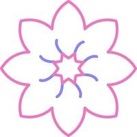 Amaryllis Linear Two Colour Icon vector