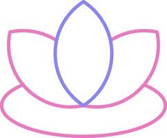 Lotus Linear Two Colour Icon vector