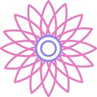 Sunflower Linear Two Colour Icon vector