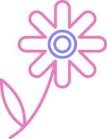 Chamomile Linear Two Colour Icon vector