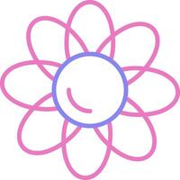 Clematis Linear Two Colour Icon vector