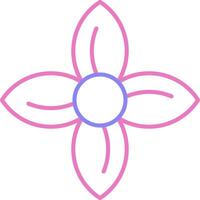 Clematis Linear Two Colour Icon vector