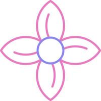 Clematis Linear Two Colour Icon vector