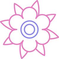 Dahlia Linear Two Colour Icon vector