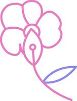 Orchid Linear Two Colour Icon vector